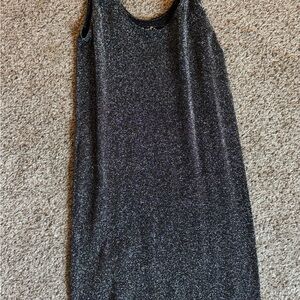 Poof! Y2K Shimmering Black Mini Dress